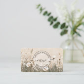Wildblumen-Logo Visitenkarte (Stehend Vorderseite)