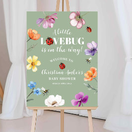 Wildblumen Lovebug Baby Shower Willkommensschild Poster