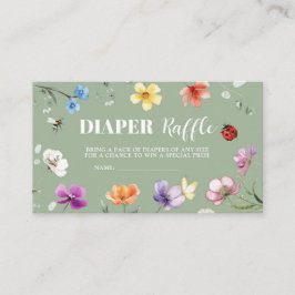 Wildblumen Lovebug Babyparty Windelraffel Begleitkarte