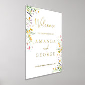 Wildblumen Luxus Willkommensschild für Hochzeiten Foliendrucke (Ablage )