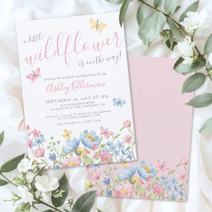 Wildblumen-Mädchen-Baby-Party Einladung
