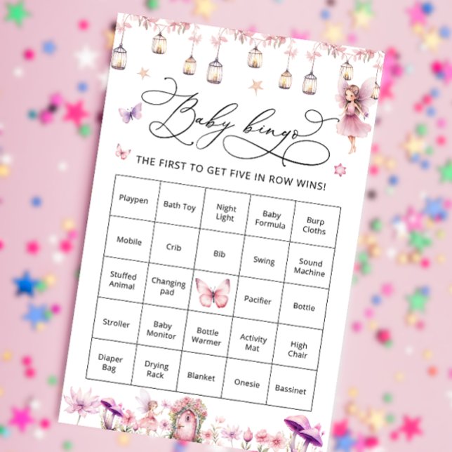 Wildblumen Mairy Niedlich Baby Shower Bingo Game (Von Creator hochgeladen)