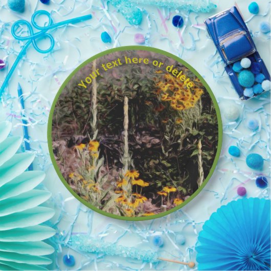 Wildblumen Malerei Natur Personalisiertes Party Pappteller (Party)