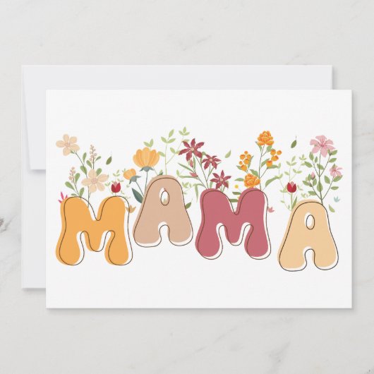 Wildblumen Mama Mother Day Card Einladung (Vorderseite)