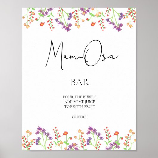 Wildblumen \ Mama-osa-Bar Poster (Vorne)