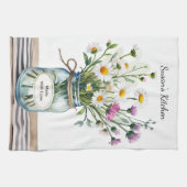 Wildblumen-Mason-Glas Geschirrtuch (Horizontal)
