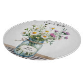 Wildblumen-Mason-Glas Schneidebrett (Ecke)