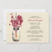 Wildblumen & Mason Jar Brautparty Einladung (Vorderseite)