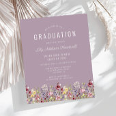 Wildblumen Mauve Grad Party Einladung