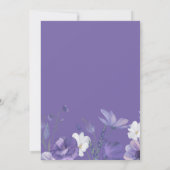 Wildblumen Mauve Rustic Lila Wedding Einladung (Rückseite)