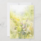 Wildblumen Meadow Elegant Babydusche Einladung (Rückseite)