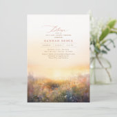 Wildblumen Meadow Elegante Summer Baby Shower Einladung (Stehend Vorderseite)