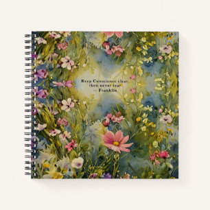 Wildblumen Meadow Franklin Quote Floral Journal Notizblock