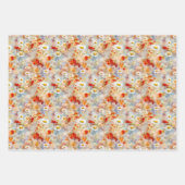 Wildblumen Meadow Red Poppies Daisies Geschenkpapier Set (Vorderseite 3)