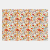 Wildblumen Meadow Red Poppies Daisies Geschenkpapier Set (Vorderseite 2)