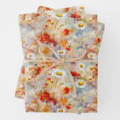 Wildblumen Meadow Red Poppies Daisies Geschenkpapier Set (Beispiel)