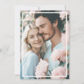 Wildblumen Meadow Soft Pastel Boho Wedding Foto Einladung (Rückseite)