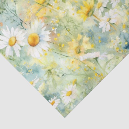 Wildblumen Meadow Summer Foliage Boho Modern Seidenpapier (Detail)