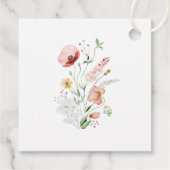 Wildblumen Meadow Wedding Begrüßungsmarke Geschenkanhänger (Rückseite)
