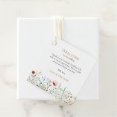 Wildblumen Meadow Wedding Begrüßungsmarke Geschenkanhänger (Beispiel)