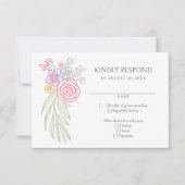 Wildblumen Meadow Wedding RSVP Karte (Vorderseite)