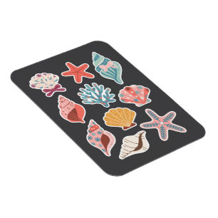 Wildblumen Meeresmuschel Sommer Stimmung Florale S Magnet