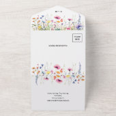 Wildblumen Menü Auswahl Probe Abendessen All In One Einladung (Außenbereich)