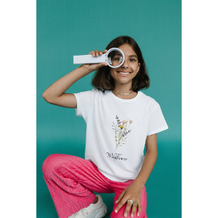 Wildblumen-Mini-Mädchen-Tochter T-Shirt