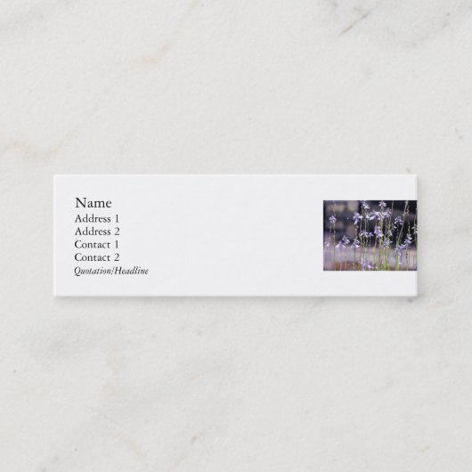 Wildblumen Mini Visitenkarte (Vorderseite)