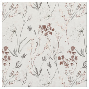 Wildblumen minimalist elegante Blätter weiche flor Stoff