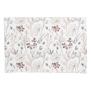 Wildblumen minimalist elegantes Blatt weich floral Kissenbezug