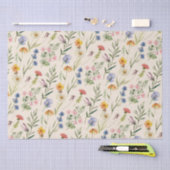 Wildblumen Minimalistisch Boho Floral Seidenpapier (Handwerk)