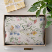 Wildblumen Minimalistisch Boho Floral Seidenpapier (Geschenk)