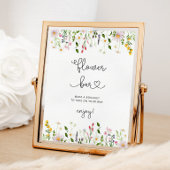 Wildblumen minimalistische Blume Bar Poster