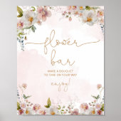 Wildblumen-minimalistische Blume Bar Poster (Vorne)