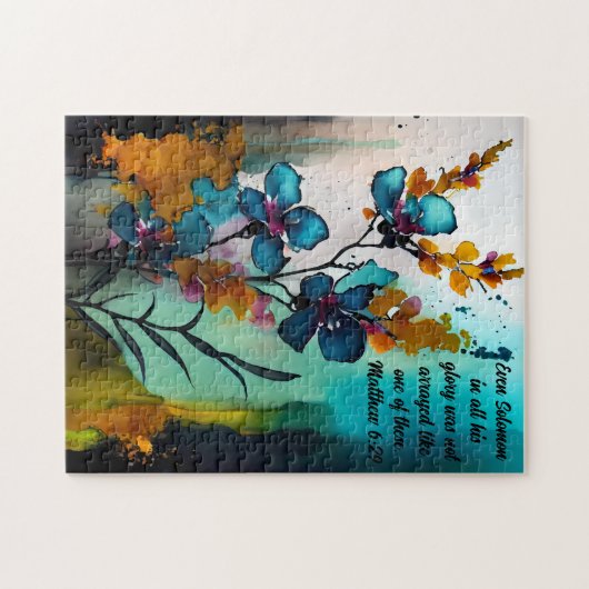 Wildblumen mit Bibelverse-Puzzle Puzzle (Horizontal)