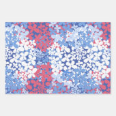 Wildblumen mit Blumenmuster. Nahtloses Pattern Geschenkpapier Set (Vorderseite)