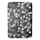 Wildblumen mit Blumenwasser Rosa blaue Blätter Badematte (Vorderseite Vertikal)