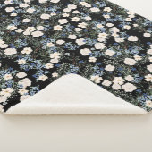 Wildblumen mit Blumenwasser Rosa blaue Blätter Sherpadecke (3/4)