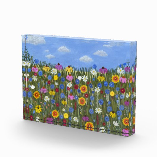 Wildblumen mit Daisis Fotoblock (Rechts)