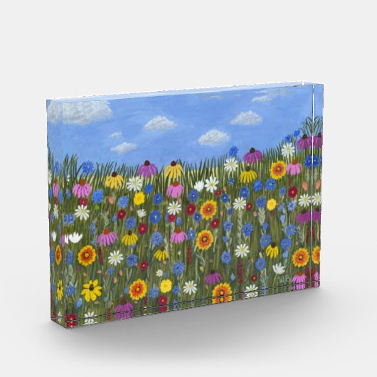 Wildblumen mit Daisis Fotoblock (Links)