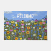 Wildblumen mit Daisis Fußmatte (Vorderseite)