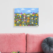 Wildblumen mit Daisis Leinwanddruck (Insitu (Wohnzimmer))