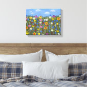 Wildblumen mit Daisis Leinwanddruck (Insitu (Schlafzimmer))