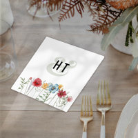 Wildblumen mit farbigen Aquarellfarben Moderne Mon