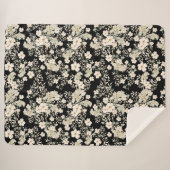 Wildblumen mit floralen Blume Blätter Schwarzer Hi Sherpadecke (Vorderseite (Horizontal))