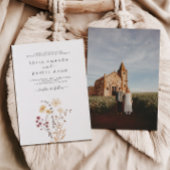 Wildblumen mit Foto Hochzeit im Herbst Einladung