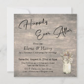 Wildblumen mit gewitterten Motherboards glücklich Einladung (Vorderseite)