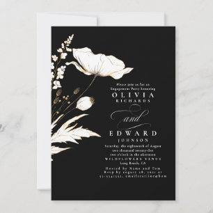 Wildblumen mit Gold-Foil-Charakter Einladung