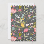 Wildblumen mit Kopfbrett, Wiesenwadendusche Einladung (Rückseite)